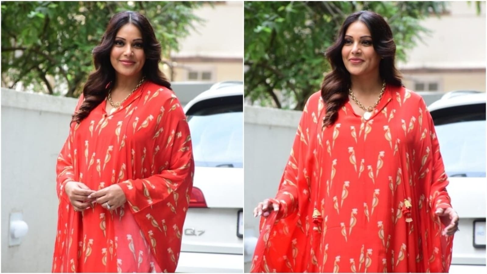 loved-mom-to-be-bipasha-basu-s-stunning-pregnancy-glow-in-a-comfy-red-kaftan-dress-it-costs-inr14k