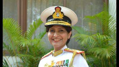 Surgeon Vice Admiral Arti Sarin, took over as the Director and Commandant of the Armed Forces Medical College (AFMC) Pune (HT PHOTO)