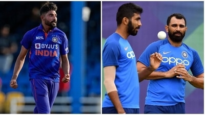 Mohammed Siraj, Jasprit Bumrah and Mohammed Shami (File Photo) Mohammed Siraj, Jasprit Bumrah and Mohammed Shami (File Photo)