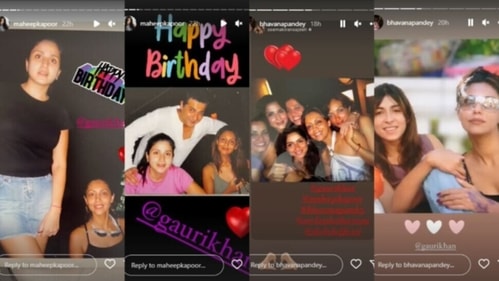 Maheep Kapoor also wished Gauri Khan with throwback pictures.