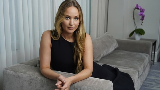 Jennifer Lawrence, a cast member in the film Causeway, poses for a portrait during the 2022 Toronto International Film Festival. (AP)(AP)