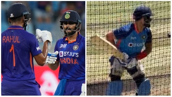 Virat Kohli and opener KL Rahul enjoyed a fruitful net session at WACA(AP/ Twitter)