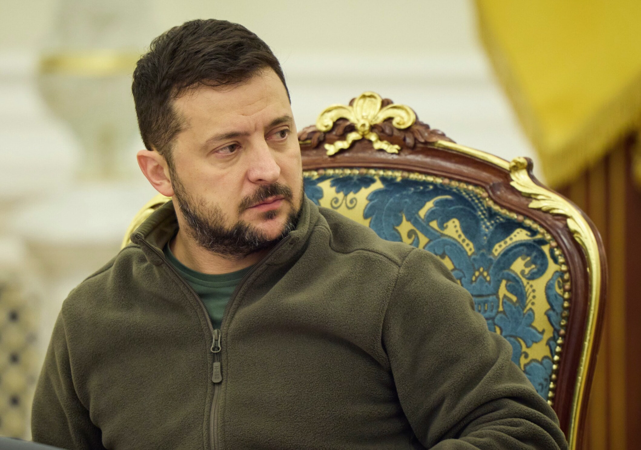 Ukrainian President Volodymyr Zelensky. (Ukrainian Presidential Press Office via AP)