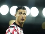 Manchester United's Cristiano Ronaldo walks on to the pitch during warmup Manchester United's Cristiano Ronaldo walks on to the pitch during warmup 