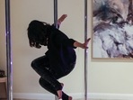 A Saudi woman exercises by pole dancing at a local gymnasium in the capital Riyadh. A Saudi woman exercises by pole dancing at a local gymnasium in the capital Riyadh.