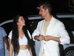 Hrithik Roshan and Saba Azad twin in white for an event. Hrithik Roshan and Saba Azad twin in white for an event. 