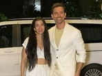 Hrithik Roshan and Saba Azad at a wedding reception on Sunday. (Varinder Chawla) Hrithik Roshan and Saba Azad at a wedding reception on Sunday. (Varinder Chawla)