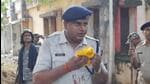 One of the injured policemen. (HT Photo)