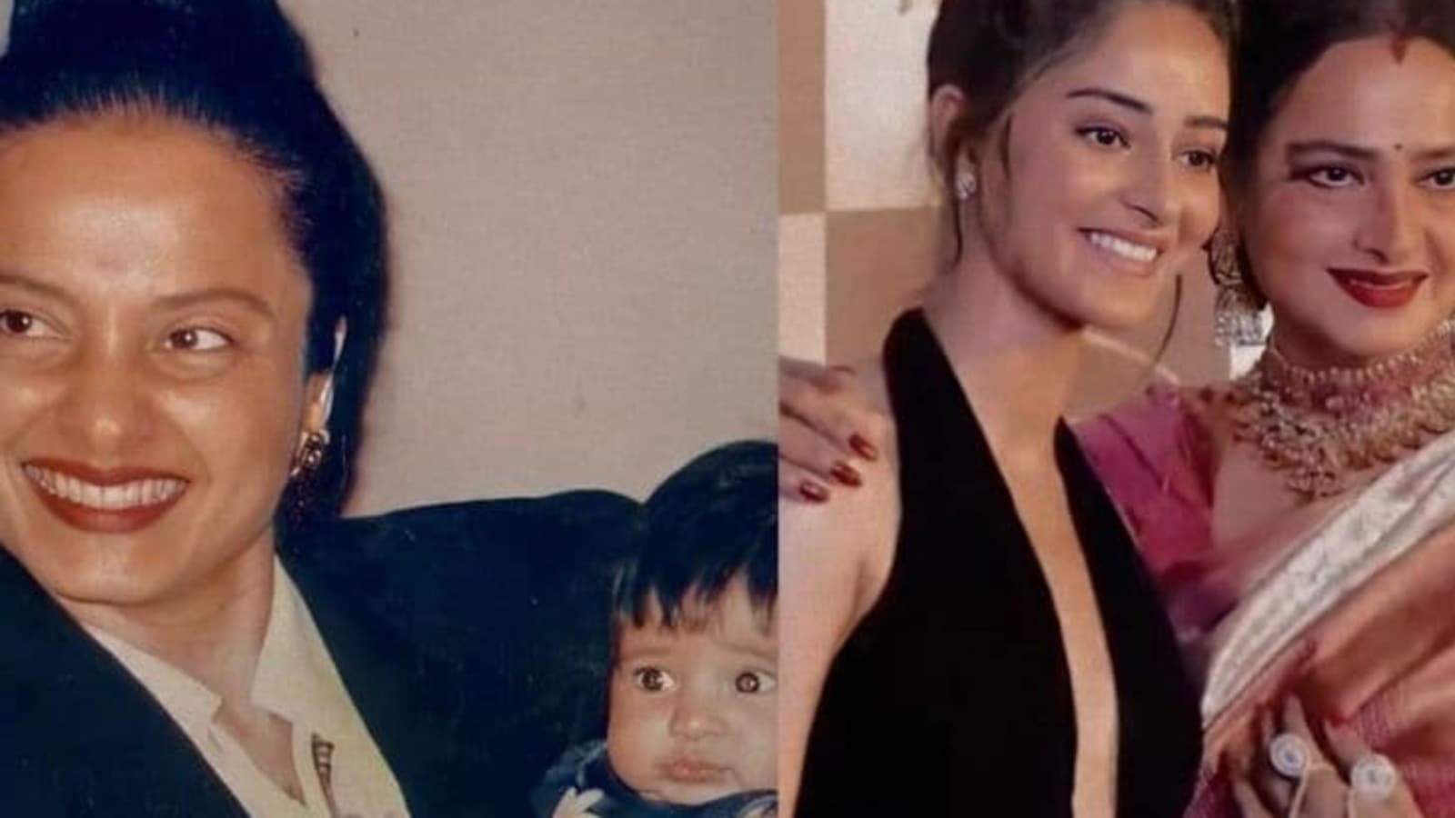 ananya-panday-sits-on-rekha-s-lap-in-unseen-childhood-pic-sends-her-love-on-birthday-the-ultimate-queen