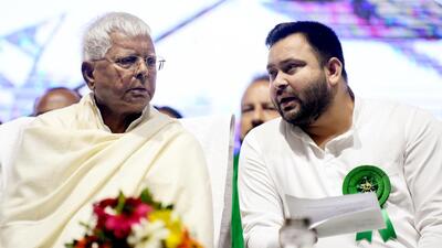 Lalu Prasad asked RJD workers to stay united for a larger battle to uproot the Bharatiya Janata Party (BJP) in the 2024 general . (Shrikant Singh) Lalu Prasad asked RJD workers to stay united for a larger battle to uproot the Bharatiya Janata Party (BJP) in the 2024 general . (Shrikant Singh)