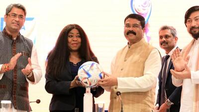 Union education minister Dharmendra Pradhan said the ‘Football for Schools’ programme will be taken to all 700-plus districts in the country (Photo: Education ministry)
