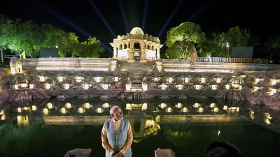 PM Modi on his first day of visit said, "Modhera, which is associated with the Sun Temple will also be known for its strides in solar energy. It's a big day for Modhera as it takes a giant leap towards harnessing solar power." (ANI) PM Modi on his first day of visit said, "Modhera, which is associated with the Sun Temple will also be known for its strides in solar energy. It's a big day for Modhera as it takes a giant leap towards harnessing solar power." (ANI)