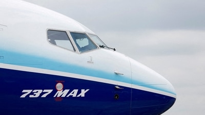 Boeing 737 MAX: The Boeing 737 MAX aircraft is displayed at the Farnborough International Airshow, in Farnborough, Britain. (Reuters)