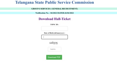 TSPSC Group 1 hall ticket 2022 released at tspsc.gov.in TSPSC Group 1 hall ticket 2022 released at tspsc.gov.in