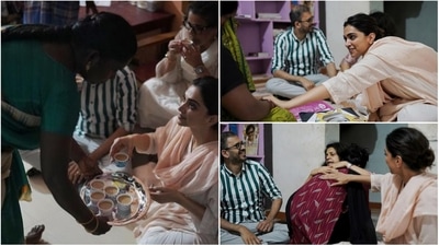 Deepika Padukone visits mental health patients in Tamil Nadu. Deepika Padukone visits mental health patients in Tamil Nadu.
