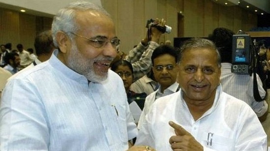 Image shared by PM Modi on Twitter as he condoled the death of SP founder Mulayam Singh Yadav.