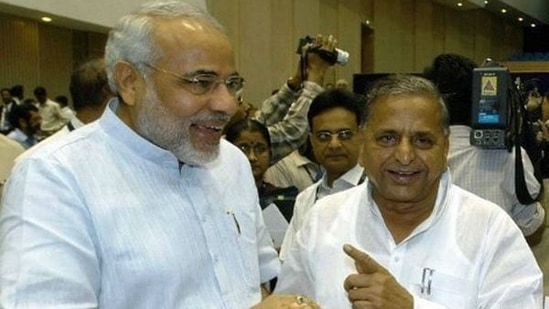 Image shared by PM Modi on Twitter as he condoled the death of veteran politician Mulayam Singh Yadav. Image shared by PM Modi on Twitter as he condoled the death of veteran politician Mulayam Singh Yadav.