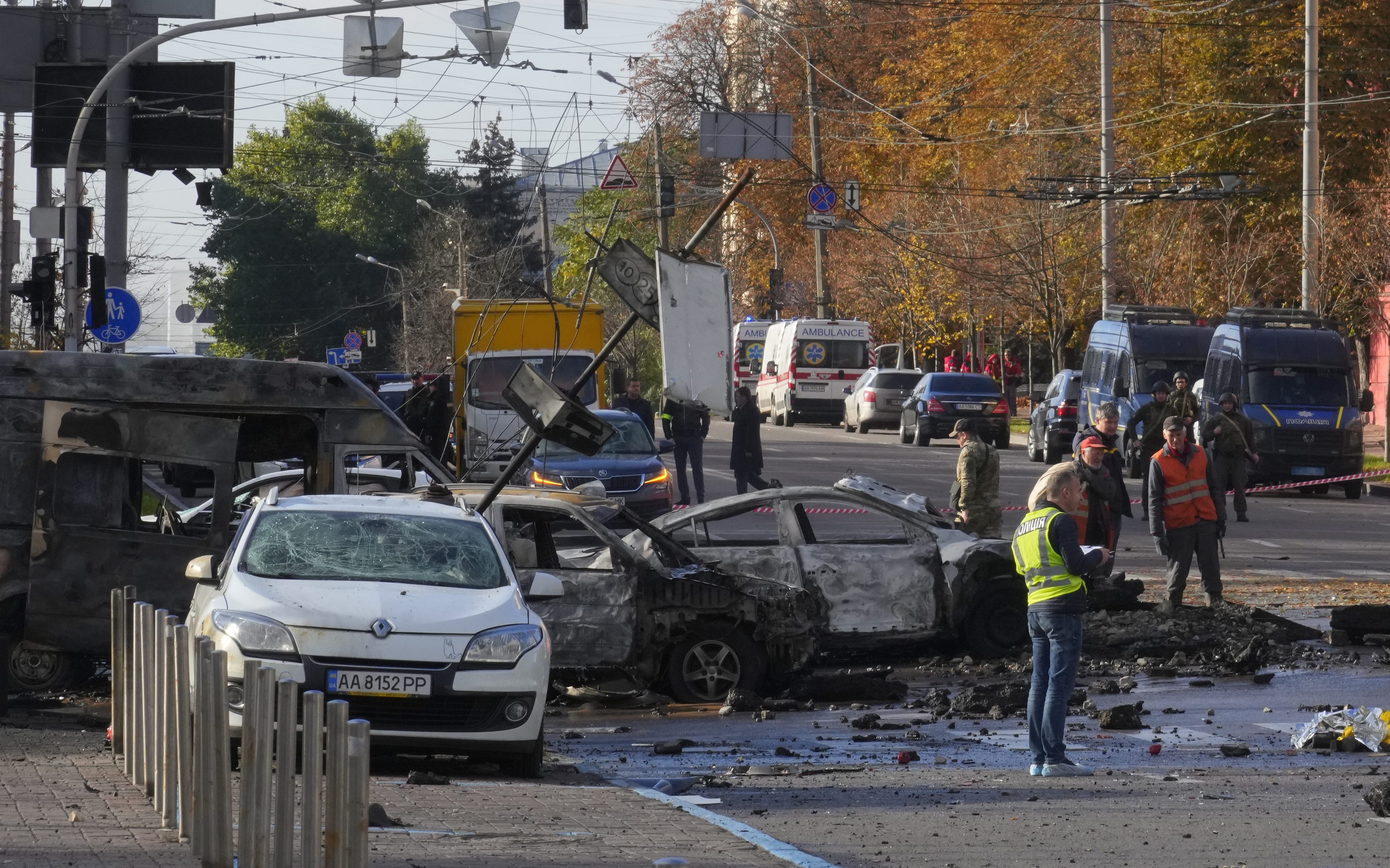 Russia-Ukraine War: Police inspect the scene of Russian shelling in Kyiv, Ukraine, (AP)
