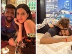 Hardik Pandya with Natasa Stankovic and Agastya. Hardik Pandya with Natasa Stankovic and Agastya.