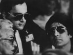 Rajiv Gandhi, Amitabh Bachchan and his mother Teji Bachchan at the Asiad Inauguration on 20 November, 1982. (HT Archive) Rajiv Gandhi, Amitabh Bachchan and his mother Teji Bachchan at the Asiad Inauguration on 20 November, 1982. (HT Archive)