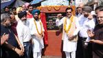 MLA Daljit Singh Bhola Grewal and Madan Lal Bagga inaugurating Bahadur Ke Road reconstruction project in Ludhiana. (HT PHOTO)