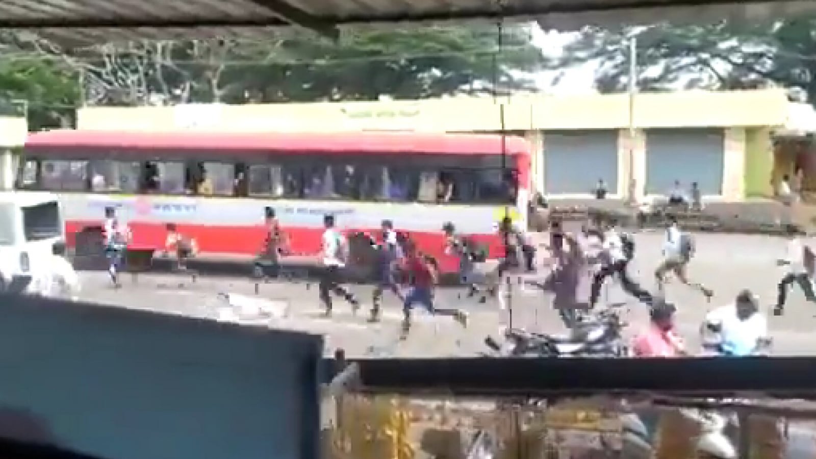 Students run behind KSRTC bus to reach school in Karnataka. Watch