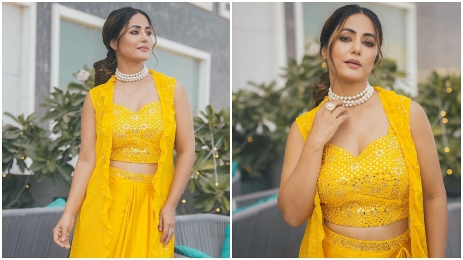 hina-khan-serves-karwa-chauth-wardrobe-fix-for-new-brides-in-traditional-yellow-outfit-and-pearl-necklace-see-pics