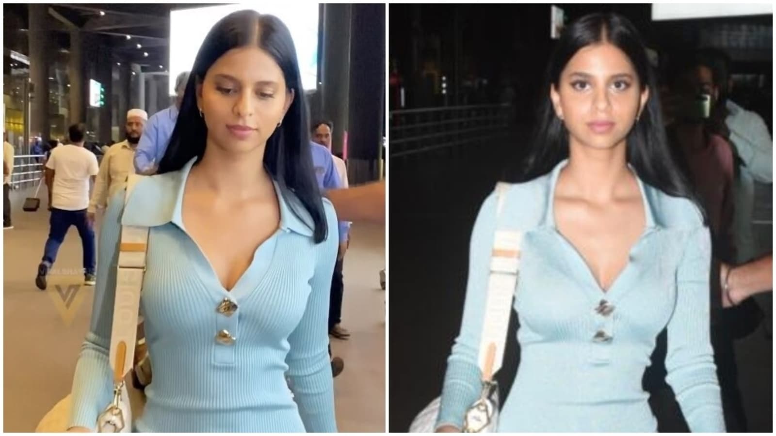 Suhana Khan in a figure-hugging dress keeps airport look stylish ...
