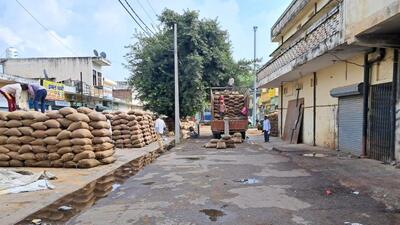 Light to moderate rain reported in the region has affected the paddy procurement in Haryana leaving farmers high and dry. (HT Photo) Light to moderate rain reported in the region has affected the paddy procurement in Haryana leaving farmers high and dry. (HT Photo)