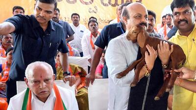 The Bharatiya Janata Party (BJP) on Tuesday began its “Janasankalp Yatra”, officially kicking off its bid to retain power in the state in the 2023 assembly election. (ANI) The Bharatiya Janata Party (BJP) on Tuesday began its “Janasankalp Yatra”, officially kicking off its bid to retain power in the state in the 2023 assembly election. (ANI)