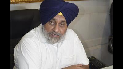 Shiromani Akali Dal president (SAD) Sukhbir Singh Badal. (HT File Photo)