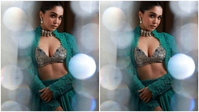 Assisted by makeup artist Mehak Oberoi, Sharvari decked up in nude eyeshadow, black eyeliner, black kohl, mascara-laden eyelashes, drawn eyebrows, contoured cheeks and a shade of nude lipstick. (Instagram/@sharvari) Assisted by makeup artist Mehak Oberoi, Sharvari decked up in nude eyeshadow, black eyeliner, black kohl, mascara-laden eyelashes, drawn eyebrows, contoured cheeks and a shade of nude lipstick. (Instagram/@sharvari)