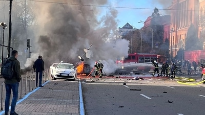 Russia-Ukraine War: Russia launched missile strikes in many Ukrainian cities. (Twitter) Russia-Ukraine War: Russia launched missile strikes in many Ukrainian cities. (Twitter)