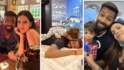 Hardik Pandya with Natasa Stankovic and Agastya. Hardik Pandya with Natasa Stankovic and Agastya. 