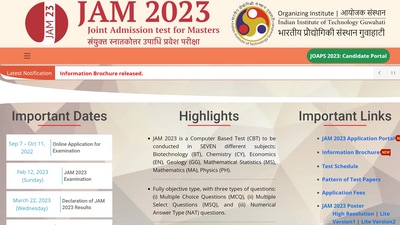IIT JAM 2023: Last date to apply today at jam.iitg.ac.in, direct link here IIT JAM 2023: Last date to apply today at jam.iitg.ac.in, direct link here
