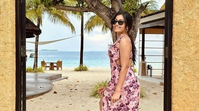 Rashmika Mandanna's vacation was a short one as her latest picture implies she is on her way back now. “Much needed get away comes to an end, can't believe I have to say goodbye to this place,” she wrote. Rashmika Mandanna's vacation was a short one as her latest picture implies she is on her way back now. “Much needed get away comes to an end, can't believe I have to say goodbye to this place,” she wrote.