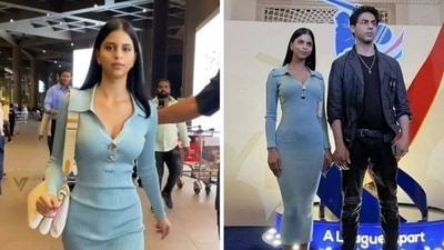 Suhana Khan and Aryan Khan attended the unveiling of the ILT20 trophy in Dubai. Suhana Khan and Aryan Khan attended the unveiling of the ILT20 trophy in Dubai. 