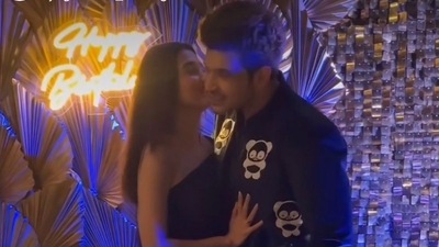 Karan Kundrra with Tejasswi Prakash. Karan Kundrra with Tejasswi Prakash. 