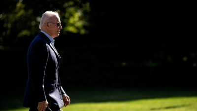 US President Joe Biden disembarks Marine One on the South Lawn of the White House in Washington, DC. (AFP) US President Joe Biden disembarks Marine One on the South Lawn of the White House in Washington, DC. (AFP)