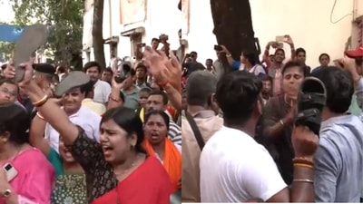 Screengrab from image shared by news agency ANI. Screengrab from image shared by news agency ANI.