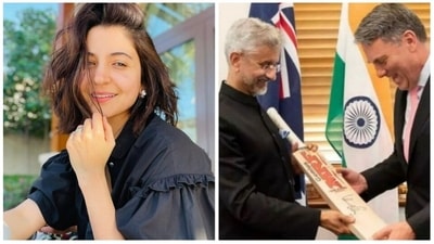 Anushka Sharma shares her happiness after S Jaishankar gifts Virat Kohli's signed bat to Richard Marles, deputy PM of Australia.&nbsp;