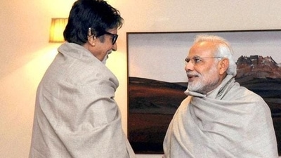 PM Narendra Modi tweeted on Amitabh Bachchan's 80th birthday. (PTI file photo) (PTI )