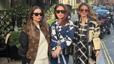 Kareena Kapoor, Malaika Arora with Natasha Poonawalla enjoy an outing in London.&nbsp; (Instagram)