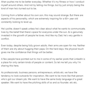 Suniel Shetty shared a note for his children. (LinkedIn/@SunielShetty)