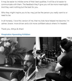 Suniel Shetty shared a note for his children. (LinkedIn/@SunielShetty)