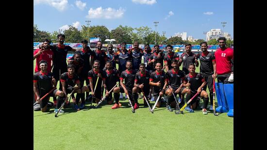 UP team pose after finishing runners-up in the men’s hockey at the National Games on Tuesday. (Sourced)