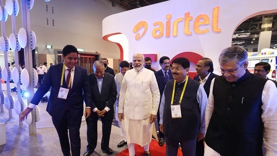Prime Minister Narendra Modi at the inauguration of the 6th edition of India Mobile Congress and launches 5G Services, in New Delhi.(ANI/PIB)