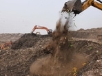 Legacy waste at the three landfill sites at Ghazipur, Bhalaswa and Okhla stood at 229.1 lakh million tonnes (mt) in May 2022, when VK Saxena took over as L-G.(Arvind Yadav/HT file photo. Representative image) Legacy waste at the three landfill sites at Ghazipur, Bhalaswa and Okhla stood at 229.1 lakh million tonnes (mt) in May 2022, when VK Saxena took over as L-G.(Arvind Yadav/HT file photo. Representative image)