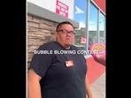 This man competed in a bubble blowing competition.(Instagram/@jimmydarts) This man competed in a bubble blowing competition.(Instagram/@jimmydarts)