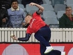 Stokes set out for getting to the shot but it looked like it could go over the boundary